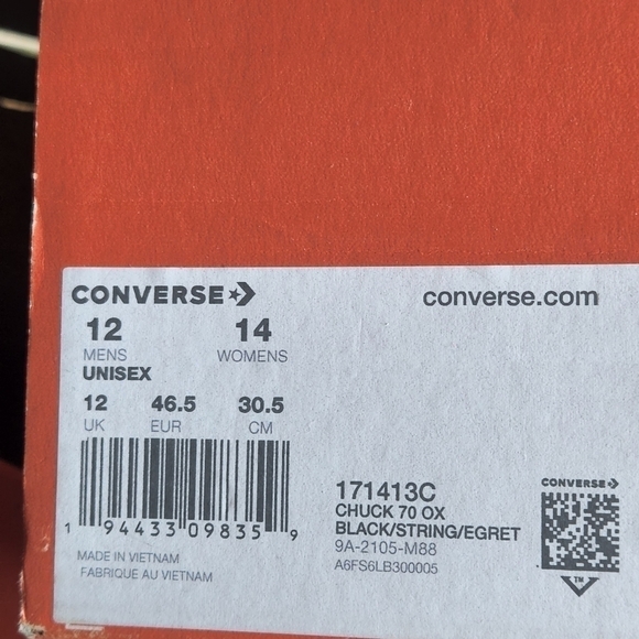 New Converse Chuck 70 OX All Star Low Top Canvas Sneakers 171413C - Picture 11 of 11
